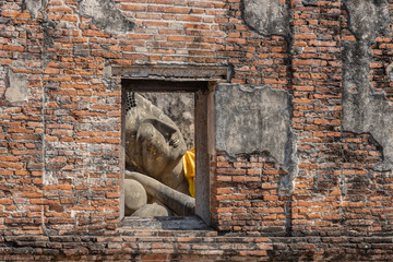 Buddha statue of Thailand ,Point of view from window