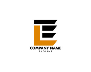 Initial Letter LE Logo Template Design