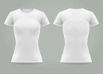 Closeup of realistic woman or 3d women t-shirt