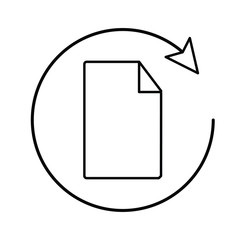 file document and arrow outline icon