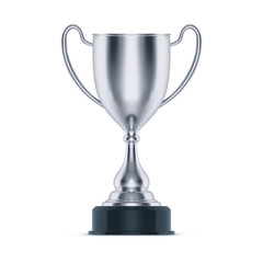 Silver cup or sport prize for second place