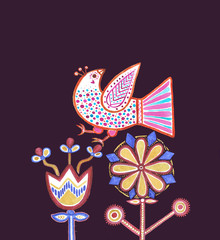 Hand drawn watercolor Fantasy stylized Flowers Set.Elegant floral collection with isolated blue,green,pink leaves and flowers.Design for  invitation, wedding or greeting cards