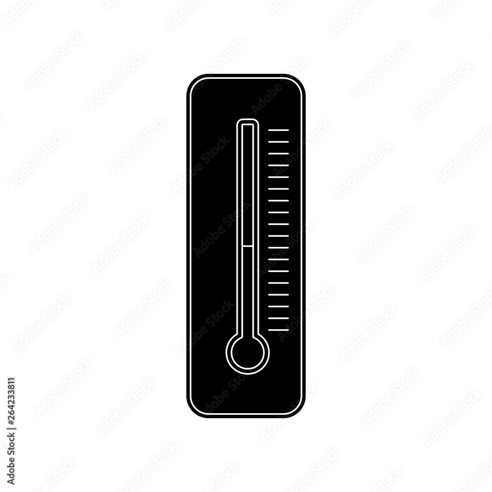 Poster mercury thermometer icon. element of winter for mobile concept and web apps icon. glyph, flat icon f