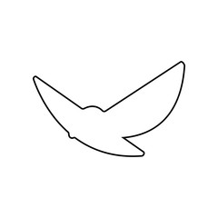 silhouette of a bird icon. Element of zoo for mobile concept and web apps icon. Outline, thin line icon for website design and development, app development