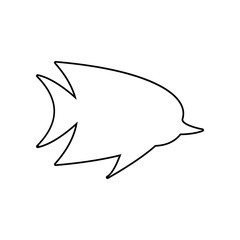 fish silhouette icon. Element of zoo for mobile concept and web apps icon. Outline, thin line icon for website design and development, app development