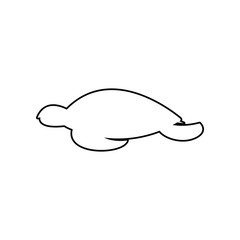 silhouette of a turtle icon. Element of zoo for mobile concept and web apps icon. Outline, thin line icon for website design and development, app development