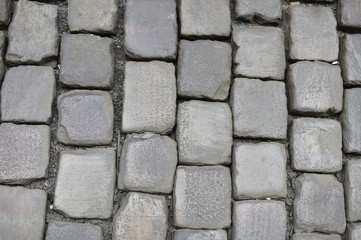 paved road in close up