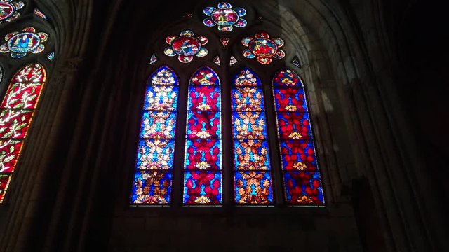 Vitral de la catedral de Leon. Espa&ntilde;a