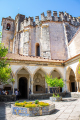 Obraz premium KNIGHTS OF THE TEMPLAR (CONVENT OF CHRIST) IN TOMAR, PORTUGAL. THE WALLS ARE DECORATED WITH BLUE TILES SO TYPICAL FOR PORTUGAL.