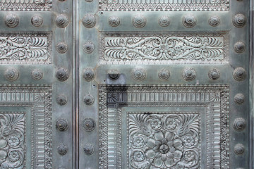 door of the panthéon (paris -france)