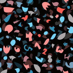 Materiał do szycia Terrazzo random spots seamless pattern.