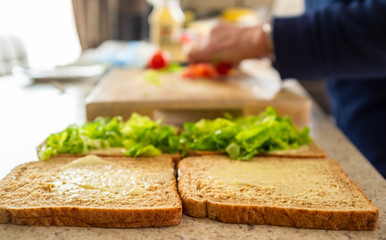 Making sandwiches