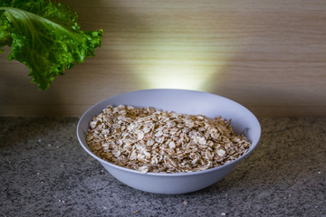 Plato de saludable plato de avena