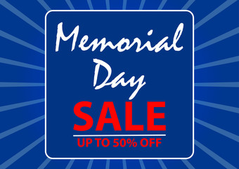 Memorial day sale banner