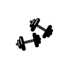 Dumbbell icon in flat style