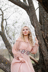 Naklejka premium girl on the beach