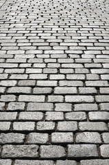 paved road in close up