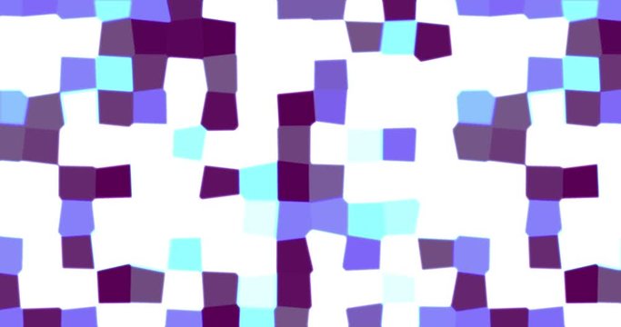 blurred squares with irregular sides moving slowly together. connection of strong grid