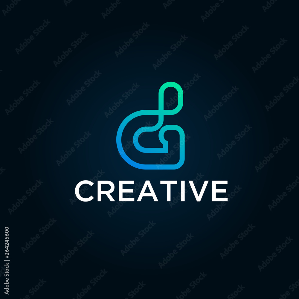 Poster abstract logo. minimalistic logo design. creative logo. beautiful and simple element.