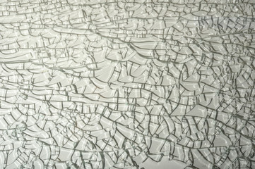 Fototapeta na wymiar Broken glass on white background , texture backdrop object design
