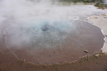 Strokkur geyser on iceland
