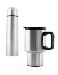 black coffee mug isolated on white background