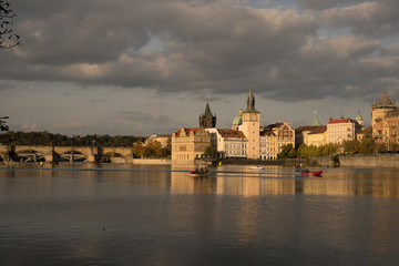 Prague at sunset,