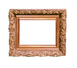 Frame picture antique antiques isolated on white background