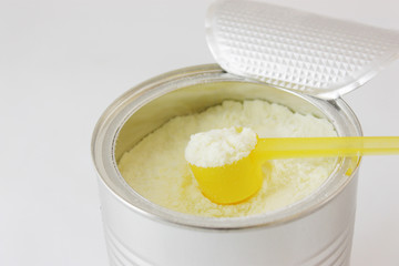 Baby Milk Formula with plastic measuring spoon