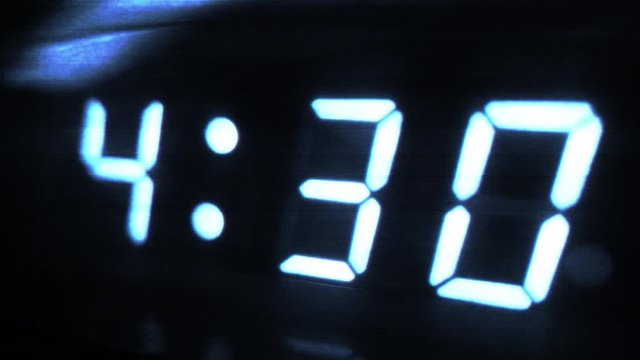 4K Digital Alarm at 4 30 Futuristic Design