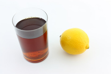 glass of tea and lemon