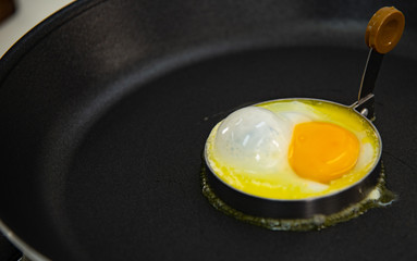 Fried egg in breakfast