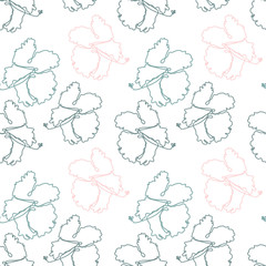 floral seamless pattern with tropical hibiscus flowers