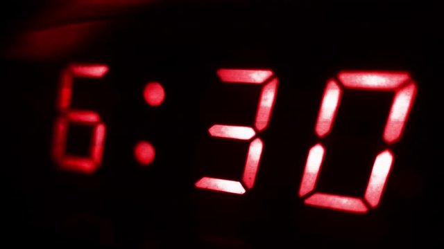 4K Digital Alarm at 6 30 Futuristic Design