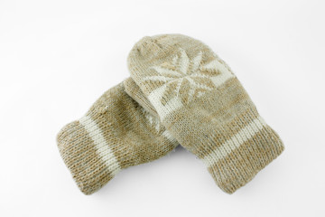 pair of woolen mittens