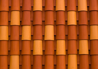 Orange roof tiles on the rooftops in the old town of Dubrovnik