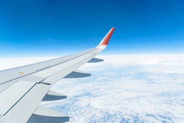 view from the airplane porthole