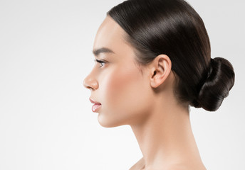 Asian beauty woman face healthy skin beauty female