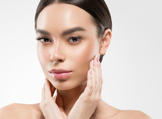 Asian beauty woman face healthy skin beauty female