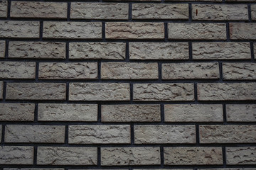 Obraz premium white wall of bricks with a gray tint brick background