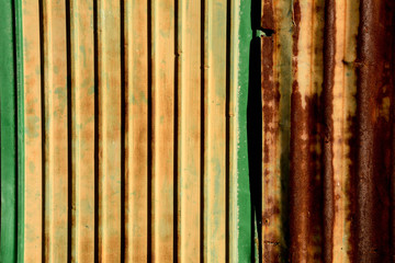 Old metal sheet roof texture. Abstract background.