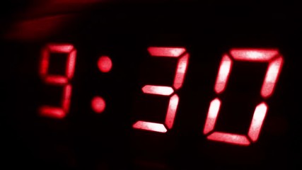 4K Digital Clock Turn to 9 30 Futuristic Design 2