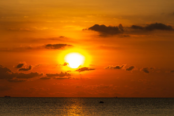 Fototapeta na wymiar Sunset in Koh Phangan Thailand