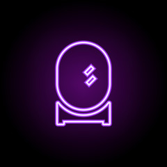 foot mirror neon icon. Elements of Furniture set. Simple icon for websites, web design, mobile app, info graphics