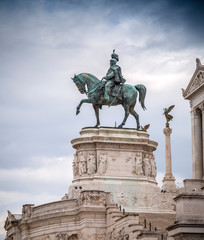 Fototapeta na wymiar Il Vittoraino, monument to Victor Emmanuel, Rome