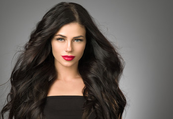 Fototapeta premium Beautiful hair woman healthy skin and hairstyle 