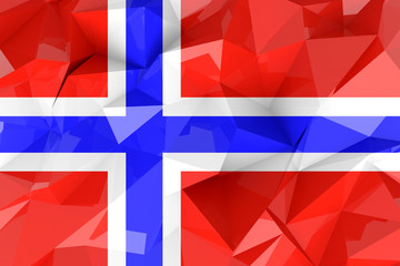 Norway flag. 3D rendering.
