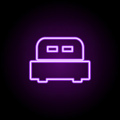 bed neon icon. Elements of Furniture set. Simple icon for websites, web design, mobile app, info graphics