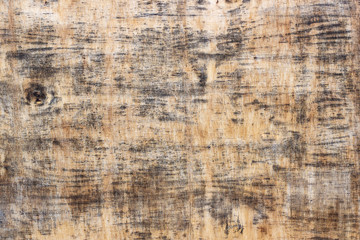 Texture of old plywood, blackened wooden background.