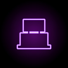 tv table furniture neon icon. Elements of Furniture set. Simple icon for websites, web design, mobile app, info graphics